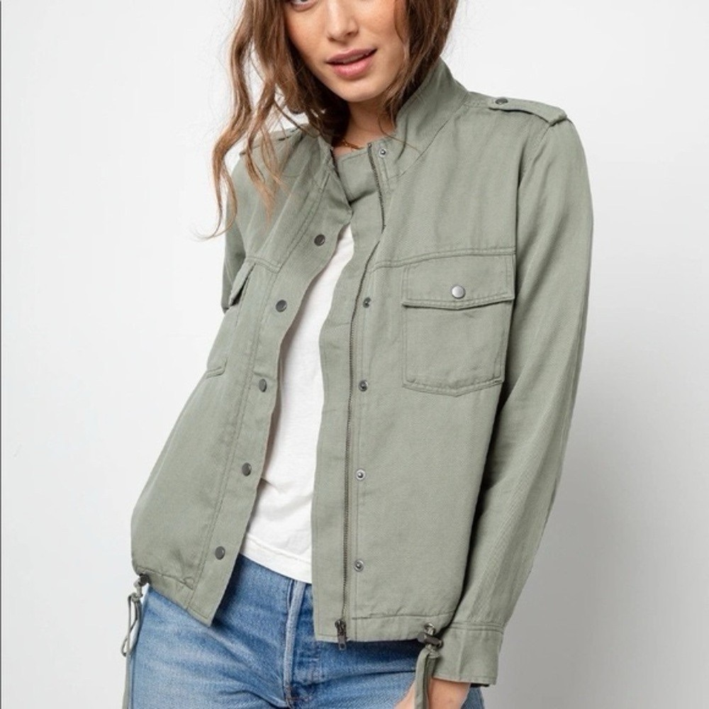 Rails $198 retail Collins Military Jacket Olive Utility Small